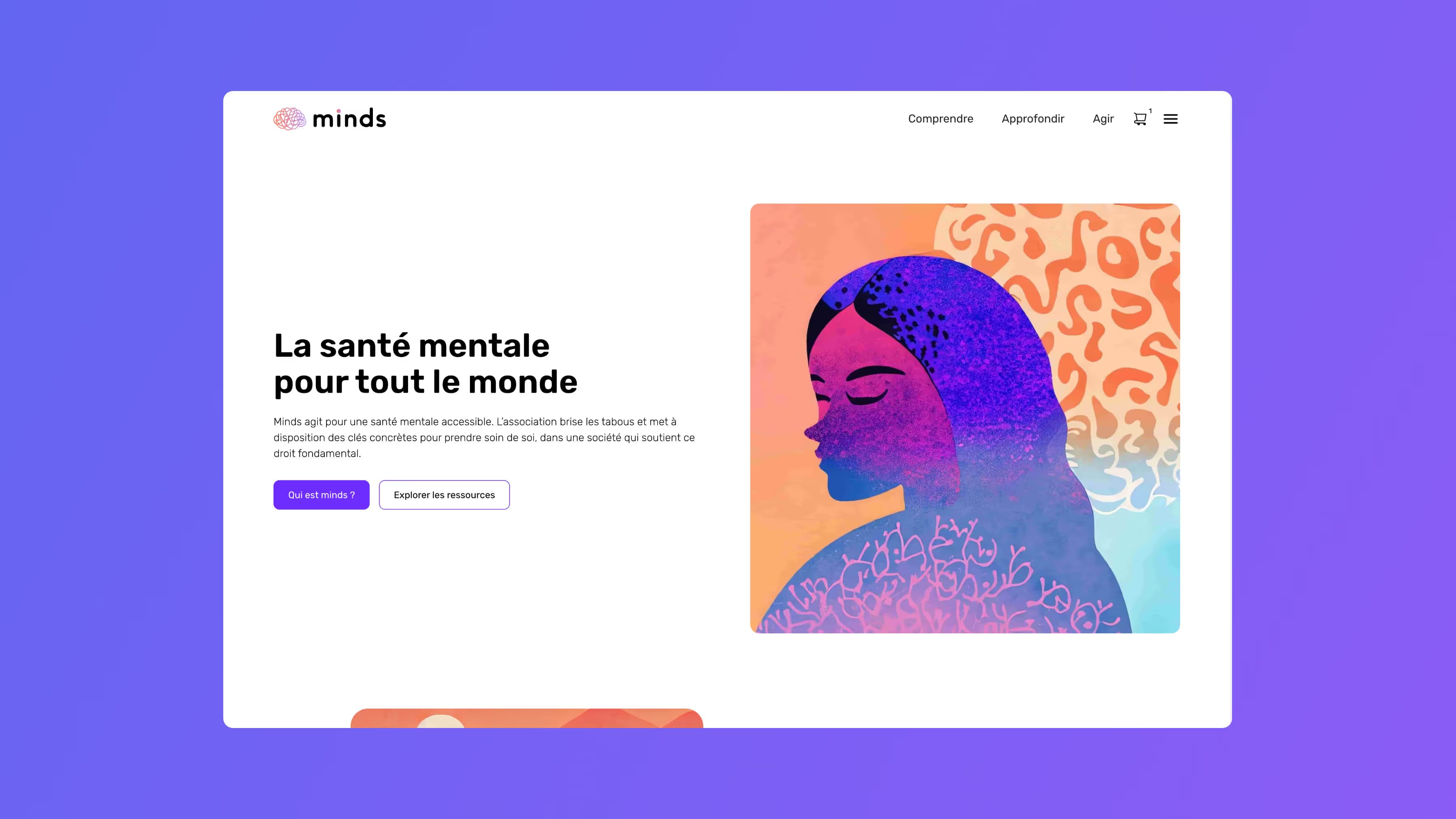 Minds homepage visual